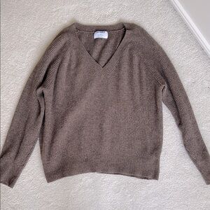 Old Navy Brown Soft Knit V-Neck Sweater